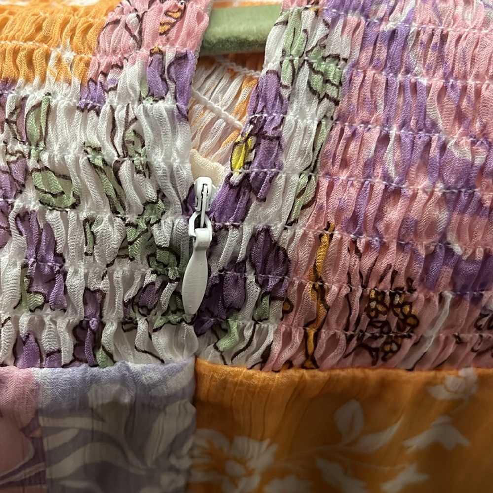 Fate Curve Floral Patchwork Long Sleeve Mock Neck… - image 8